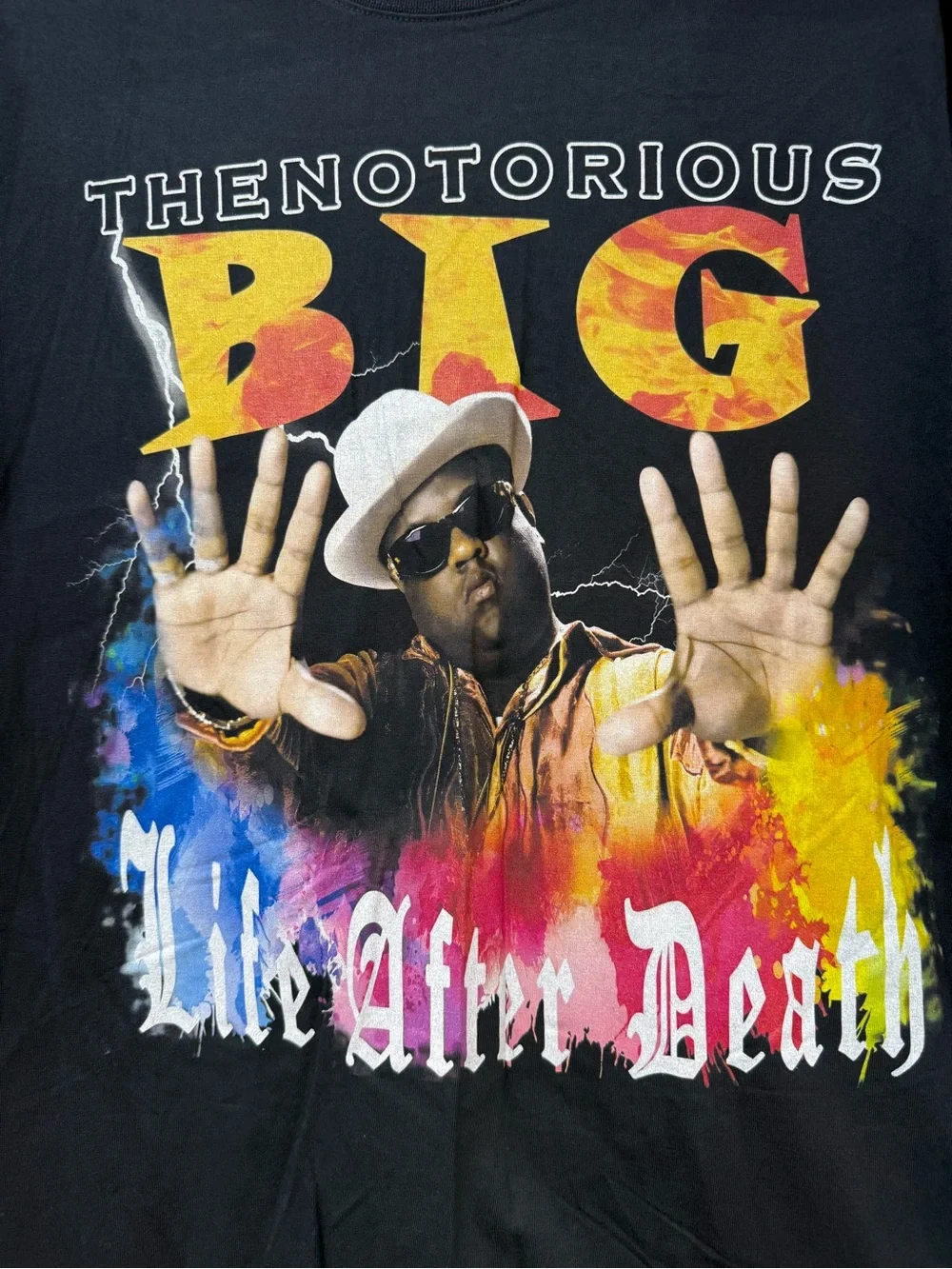 The Notorious B.I.G. "Life After Death" big Graphic rap Tee - Black - Picture 3 of 4